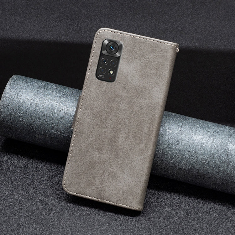 For Xiaomi Redmi Note 11 Global Retro Lambskin Texture Leather Phone Case