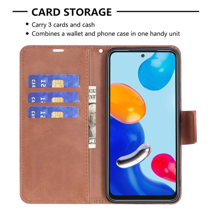 For Xiaomi Redmi Note 11 Global Retro Lambskin Texture Leather Phone Case