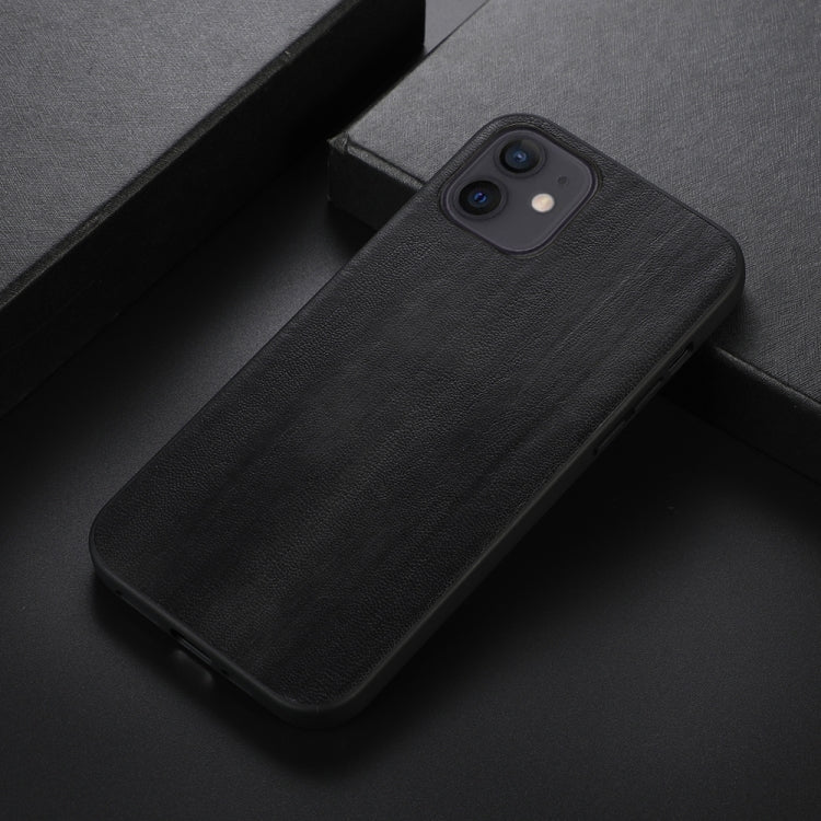 For iPhone 12 mini Yellow Cow Texture PU Phone Case