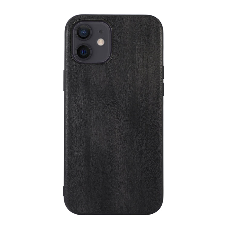 For iPhone 12 mini Yellow Cow Texture PU Phone Case