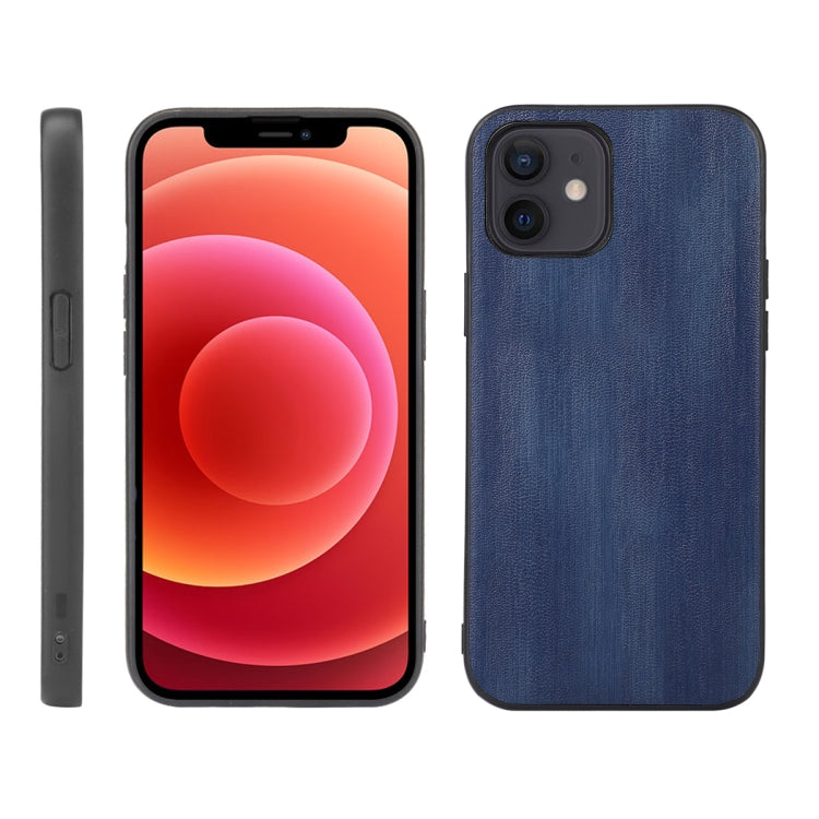 For iPhone 12 mini Yellow Cow Texture PU Phone Case