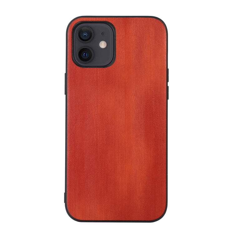 For iPhone 12 mini Yellow Cow Texture PU Phone Case