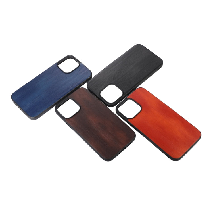 For iPhone 12 / 12 Pro Yellow Cow Texture PU Phone Case