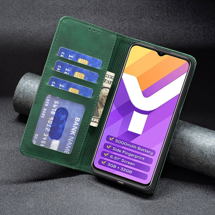 For vivo Y15s Magnetic Splicing Leather Phone Case