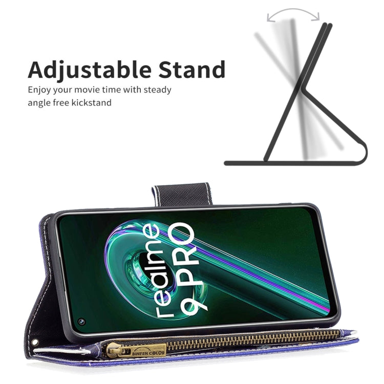 For OPPO Realme 9 Pro Colored Drawing Pattern Zipper Horizontal Flip Leather Phone Case with Holder & Card Slots & Wallet