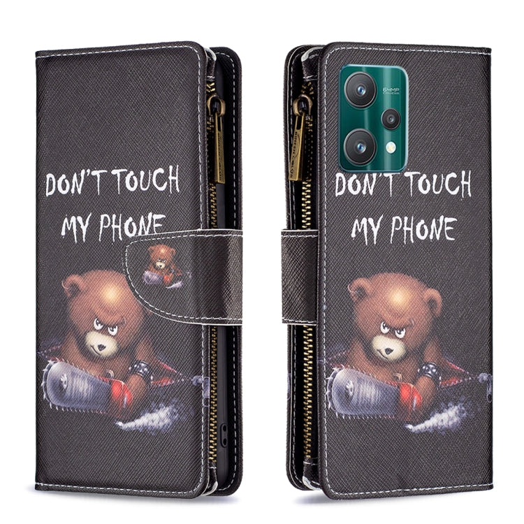For OPPO Realme 9 Pro Colored Drawing Pattern Zipper Horizontal Flip Leather Phone Case with Holder & Card Slots & Wallet