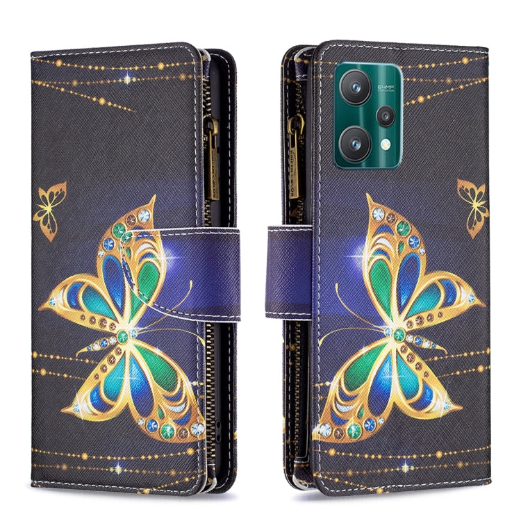 For OPPO Realme 9 Pro Colored Drawing Pattern Zipper Horizontal Flip Leather Phone Case with Holder & Card Slots & Wallet