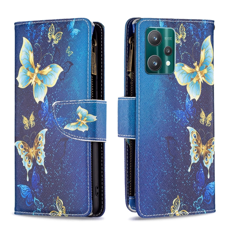 For OPPO Realme 9 Pro Colored Drawing Pattern Zipper Horizontal Flip Leather Phone Case with Holder & Card Slots & Wallet