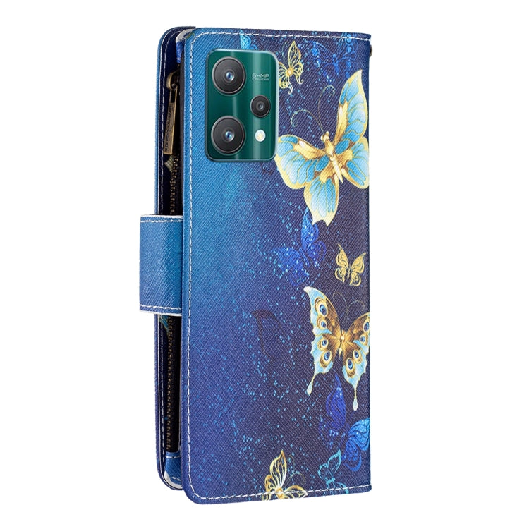 For OPPO Realme 9 Pro Colored Drawing Pattern Zipper Horizontal Flip Leather Phone Case with Holder & Card Slots & Wallet
