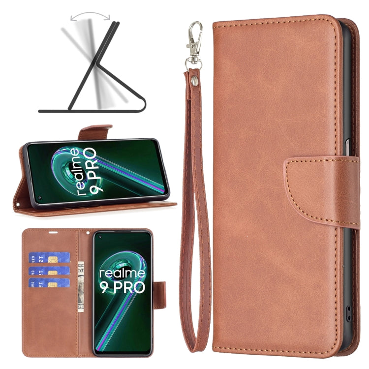 For OPPO Realme 9 Pro Retro Lambskin Texture Leather Phone Case