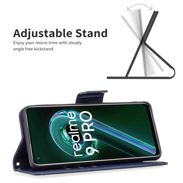 For OPPO Realme 9 Pro Retro Lambskin Texture Leather Phone Case