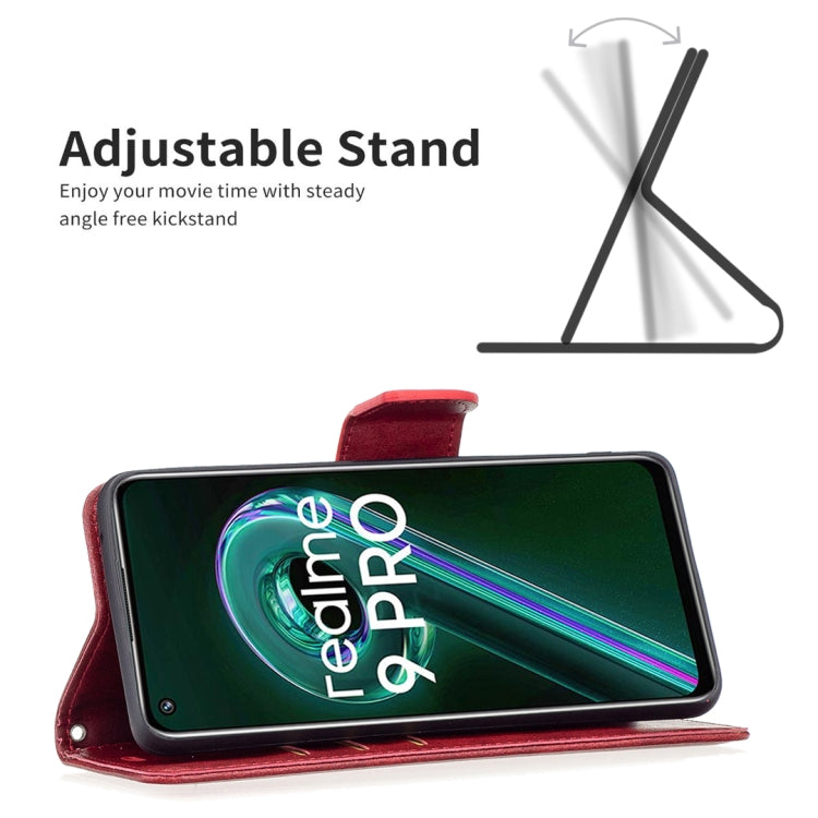 For OPPO Realme 9 Pro Retro Lambskin Texture Leather Phone Case