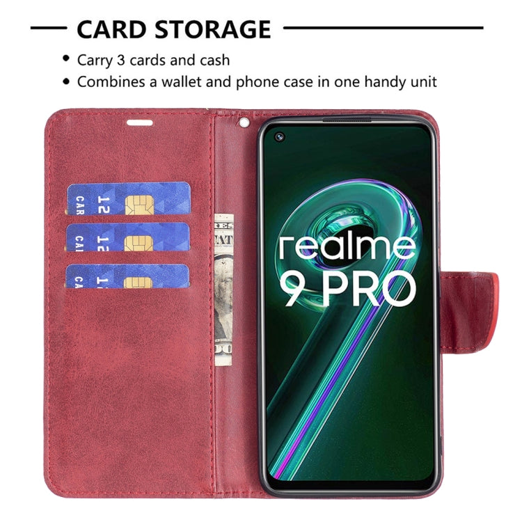 For OPPO Realme 9 Pro Retro Lambskin Texture Leather Phone Case