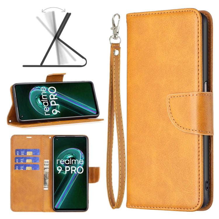 For OPPO Realme 9 Pro Retro Lambskin Texture Leather Phone Case