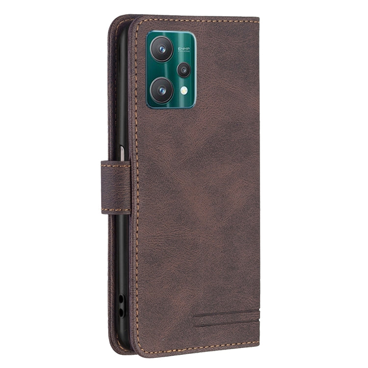 For OPPO Realme 9 Pro Magnetic Clasp RFID Blocking Anti-Theft Leather Phone Case with Holder & Card Slots & Wallet