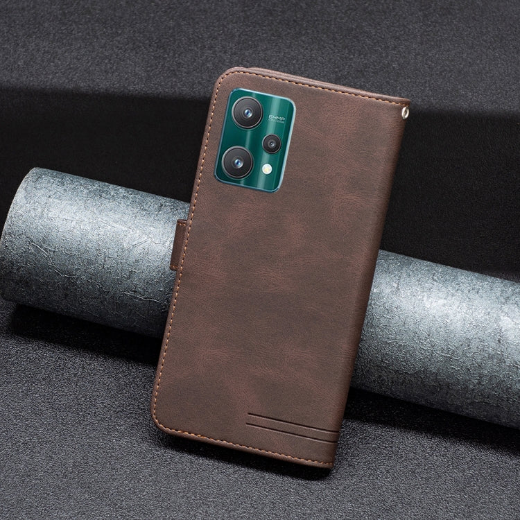 For OPPO Realme 9 Pro Magnetic Clasp RFID Blocking Anti-Theft Leather Phone Case with Holder & Card Slots & Wallet