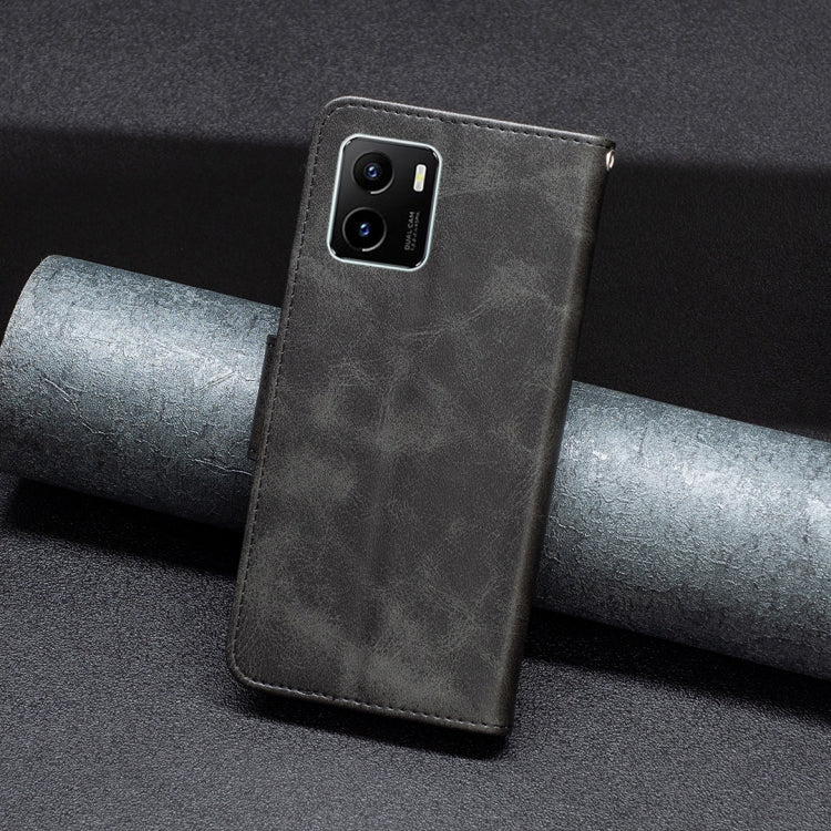 For vivo Y15s Lambskin Texture Pure Color Horizontal Flip Leather Phone Case