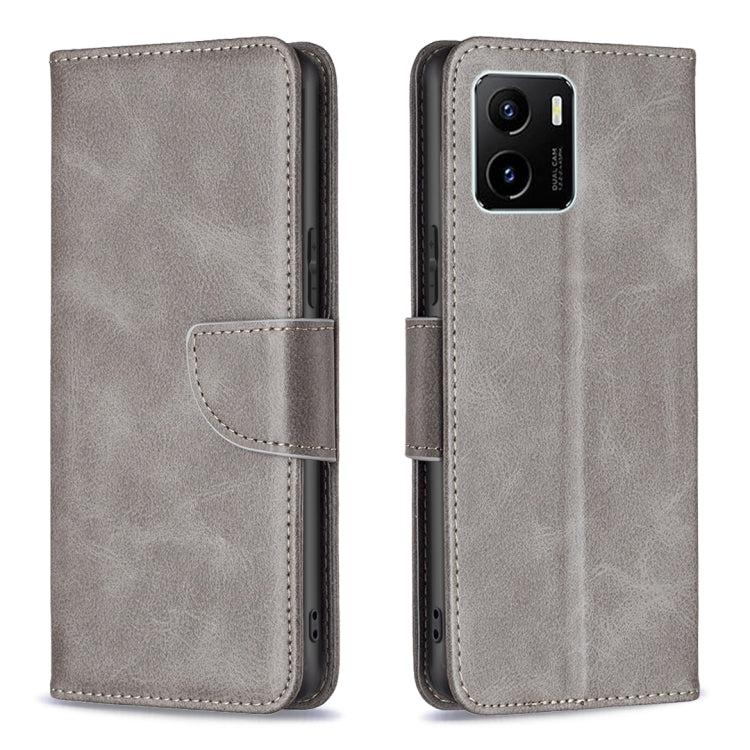 For vivo Y15s Lambskin Texture Pure Color Horizontal Flip Leather Phone Case