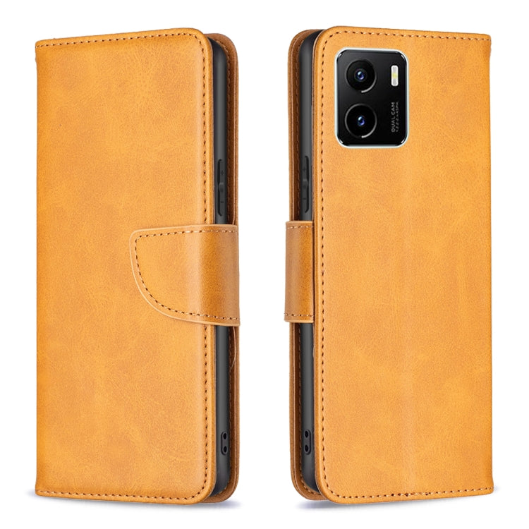 For vivo Y15s Lambskin Texture Pure Color Horizontal Flip Leather Phone Case