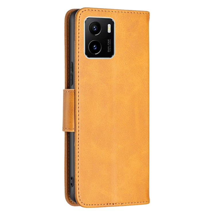 For vivo Y15s Lambskin Texture Pure Color Horizontal Flip Leather Phone Case
