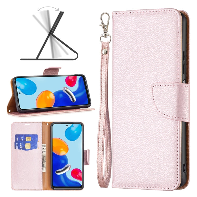 For Xiaomi Redmi Note 11 Global Litchi Texture Pure Color Leather Phone Case