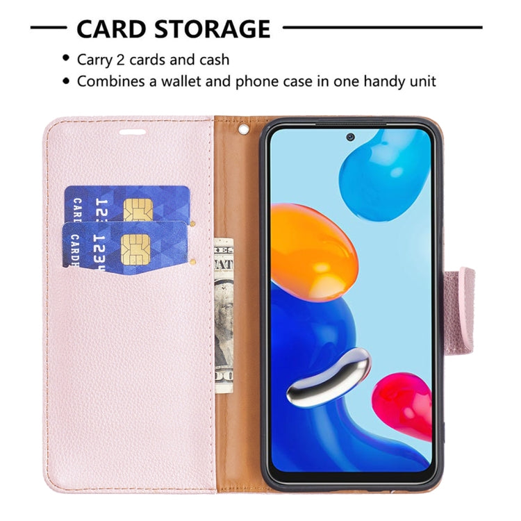 For Xiaomi Redmi Note 11 Global Litchi Texture Pure Color Leather Phone Case