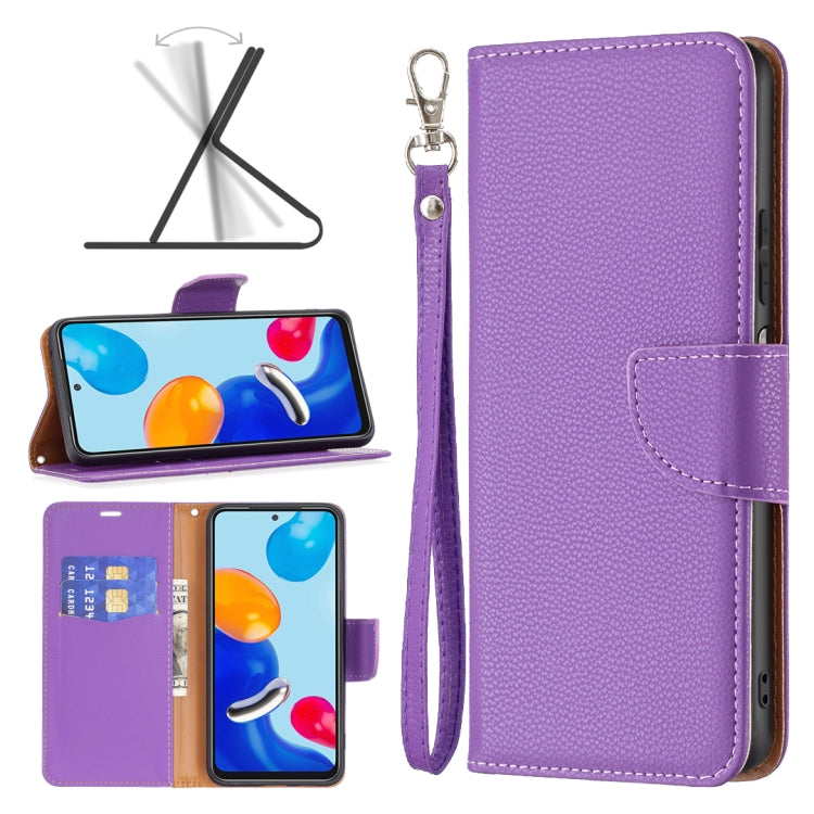 For Xiaomi Redmi Note 11 Global Litchi Texture Pure Color Leather Phone Case