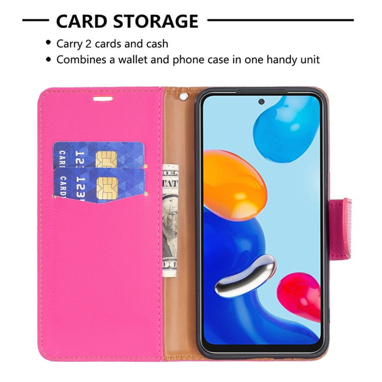 For Xiaomi Redmi Note 11 Global Litchi Texture Pure Color Leather Phone Case