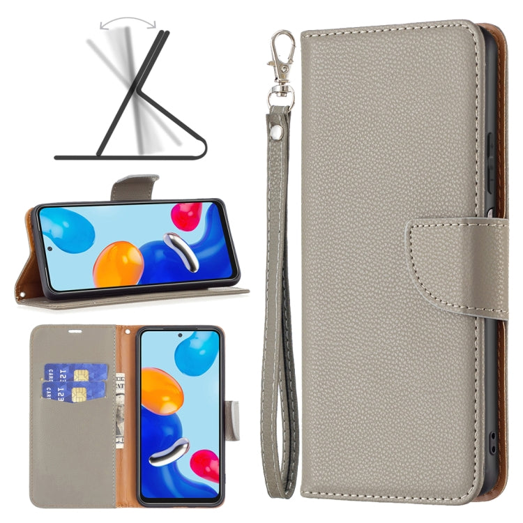 For Xiaomi Redmi Note 11 Global Litchi Texture Pure Color Leather Phone Case