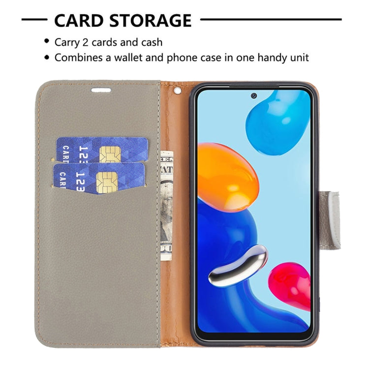 For Xiaomi Redmi Note 11 Global Litchi Texture Pure Color Leather Phone Case