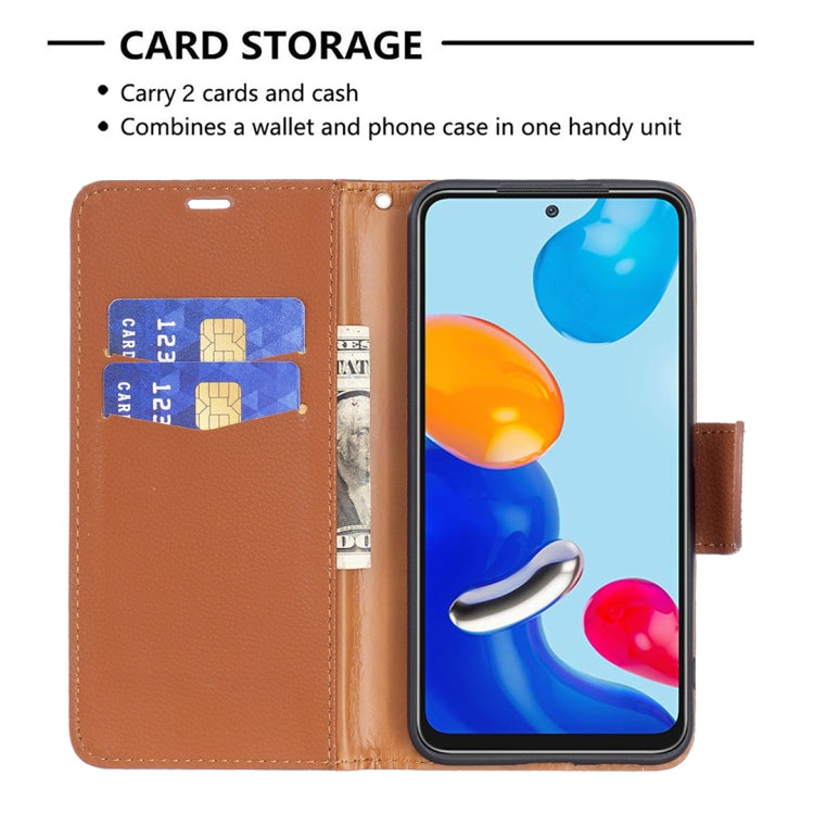 For Xiaomi Redmi Note 11 Global Litchi Texture Pure Color Leather Phone Case