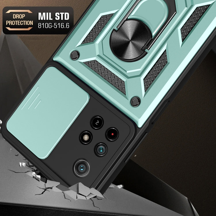 For Xiaomi Redmi Note 11 5G Sliding Camera Cover TPU+PC Phone Case