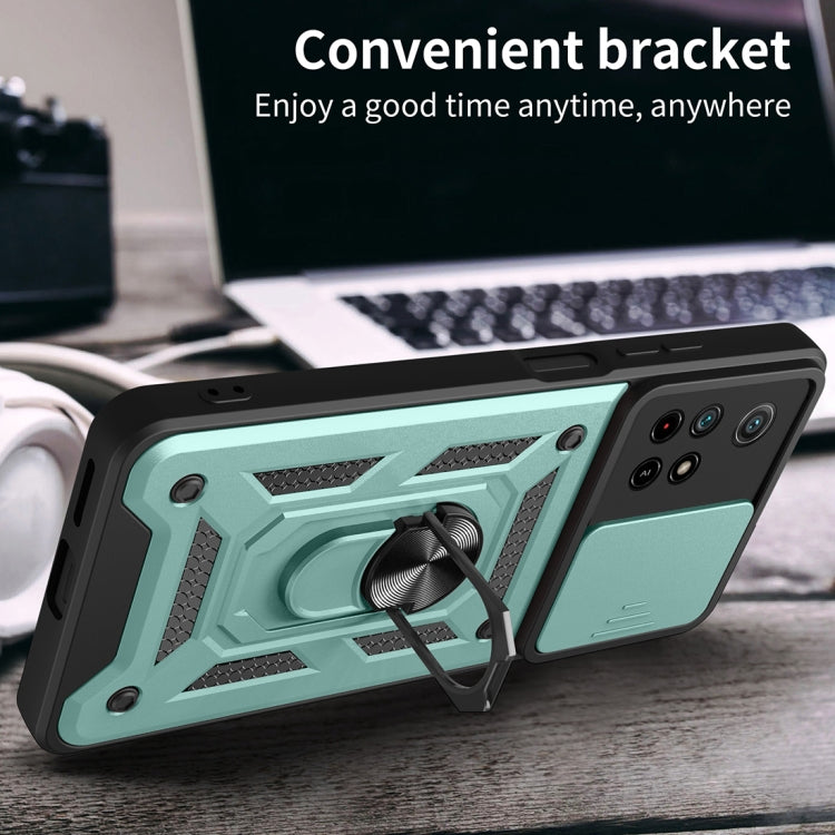 For Xiaomi Redmi Note 11 5G Sliding Camera Cover TPU+PC Phone Case