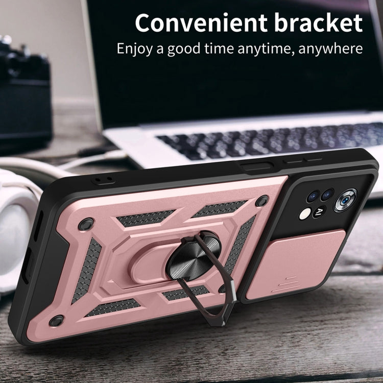 For Xiaomi Poco X4 Pro 5G Sliding Camera Cover TPU+PC Phone Case