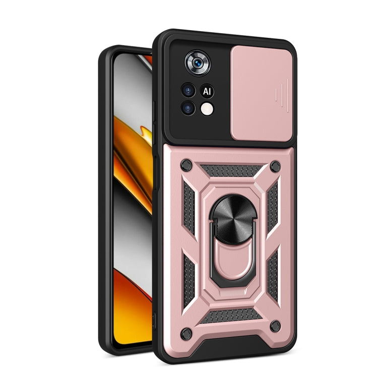 For Xiaomi Poco X4 Pro 5G Sliding Camera Cover TPU+PC Phone Case