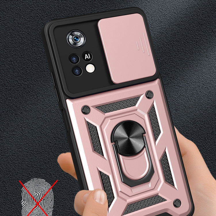 For Xiaomi Poco X4 Pro 5G Sliding Camera Cover TPU+PC Phone Case