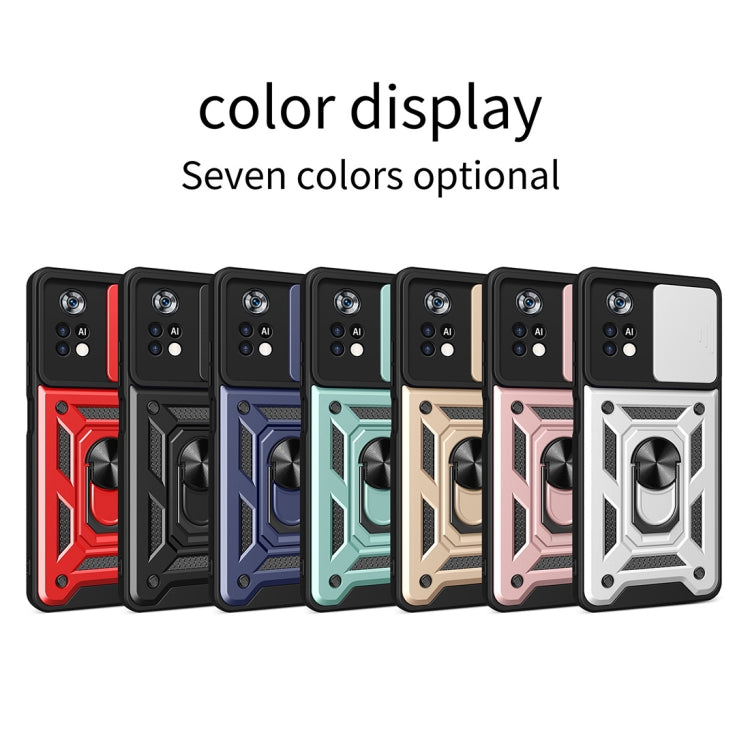 For Xiaomi Poco X4 Pro 5G Sliding Camera Cover TPU+PC Phone Case