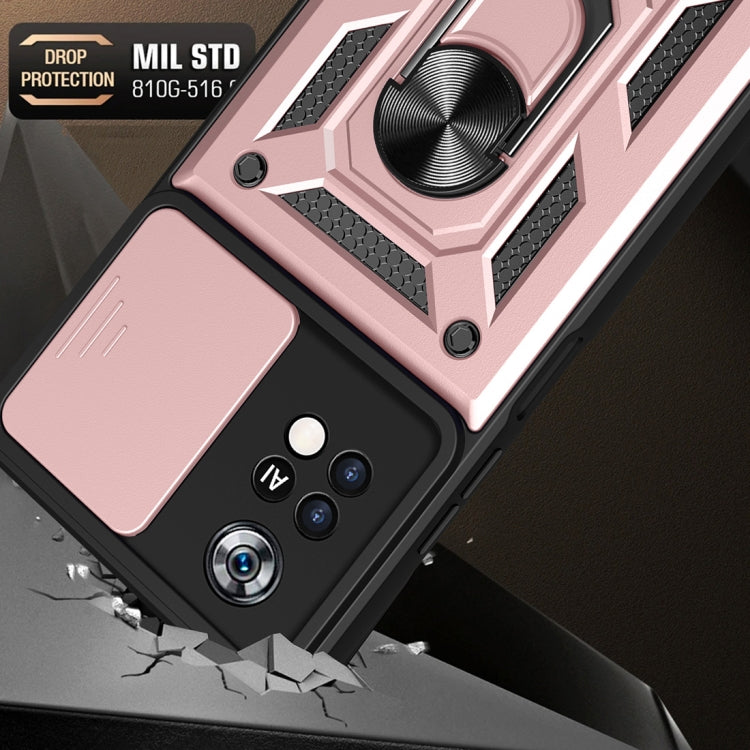 For Xiaomi Poco X4 Pro 5G Sliding Camera Cover TPU+PC Phone Case