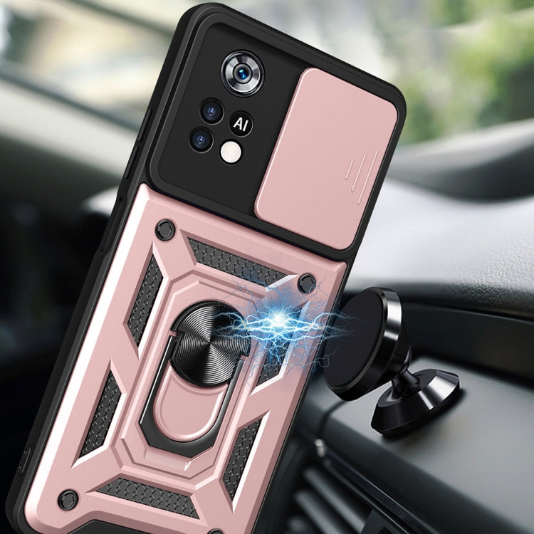 For Xiaomi Poco X4 Pro 5G Sliding Camera Cover TPU+PC Phone Case