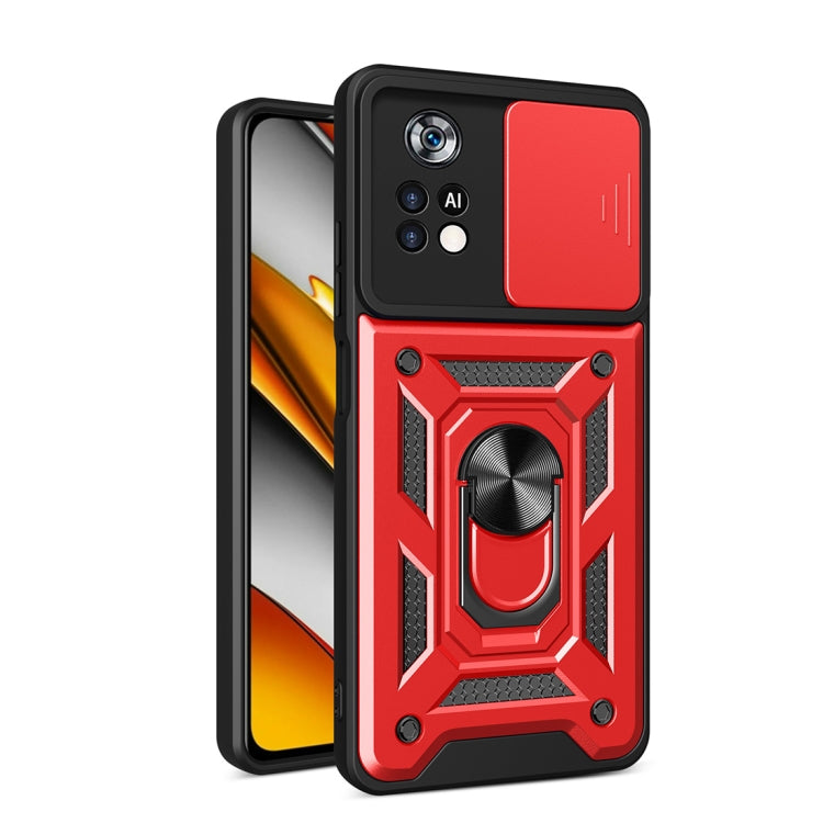For Xiaomi Poco X4 Pro 5G Sliding Camera Cover TPU+PC Phone Case