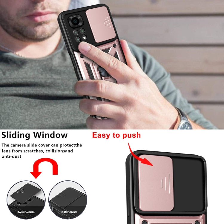 For Xiaomi Redmi Note 11S Sliding Camera Cover TPU+PC Phone Case