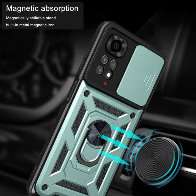 For Xiaomi Redmi Note 11S Sliding Camera Cover TPU+PC Phone Case