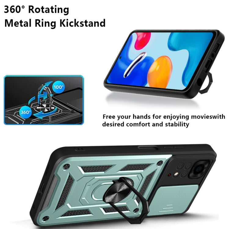 For Xiaomi Redmi Note 11S Sliding Camera Cover TPU+PC Phone Case