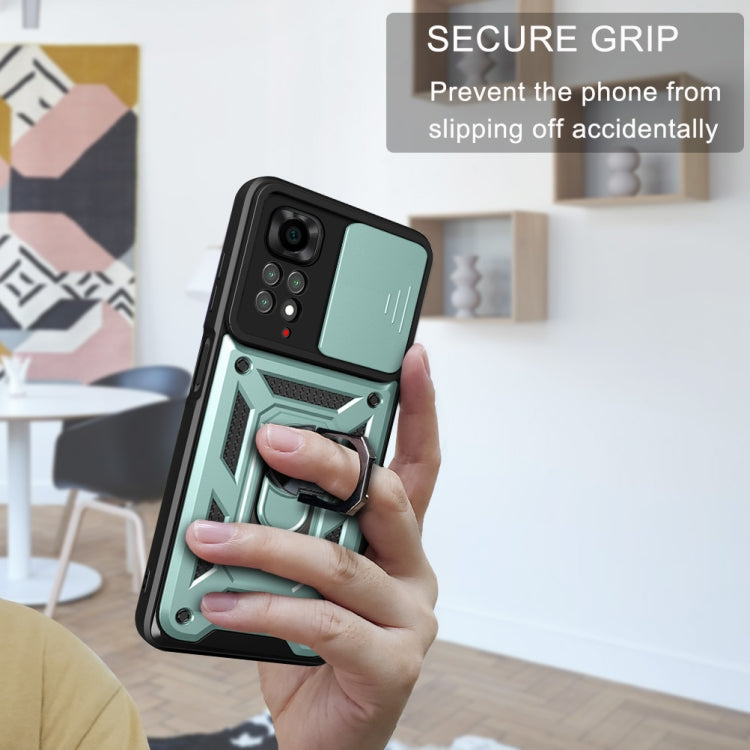 For Xiaomi Redmi Note 11S Sliding Camera Cover TPU+PC Phone Case