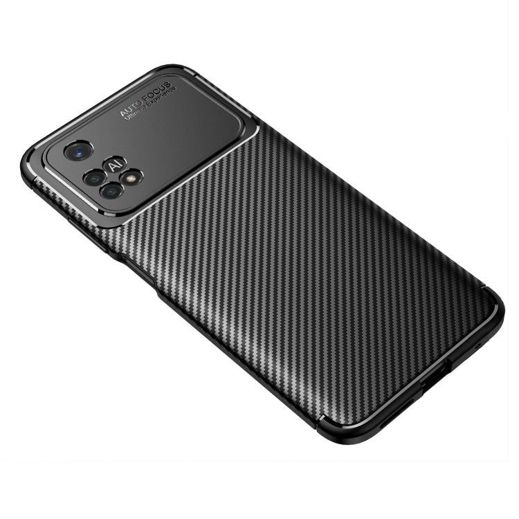 For Xiaomi Poco M4 Pro Carbon Fiber Texture Shockproof TPU Phone Case