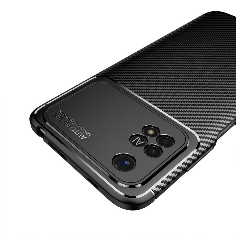 For Xiaomi Poco M4 Pro Carbon Fiber Texture Shockproof TPU Phone Case