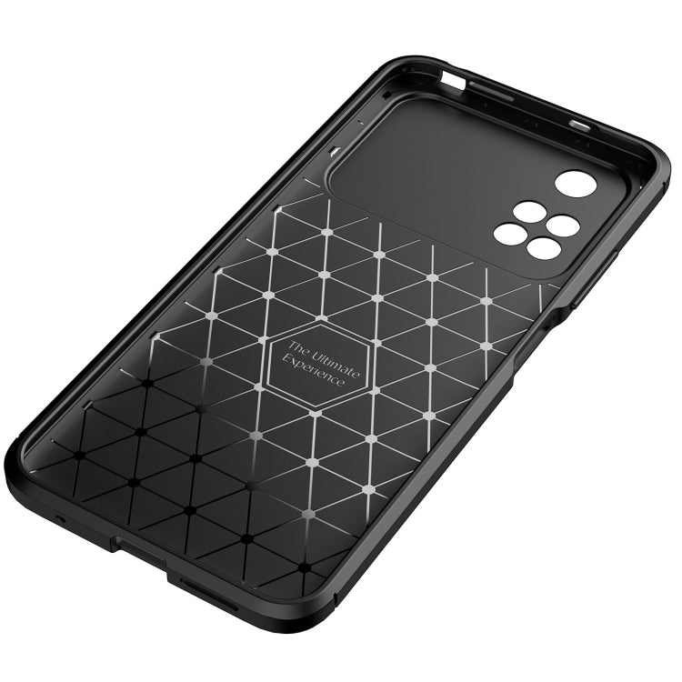 For Xiaomi Poco M4 Pro Carbon Fiber Texture Shockproof TPU Phone Case