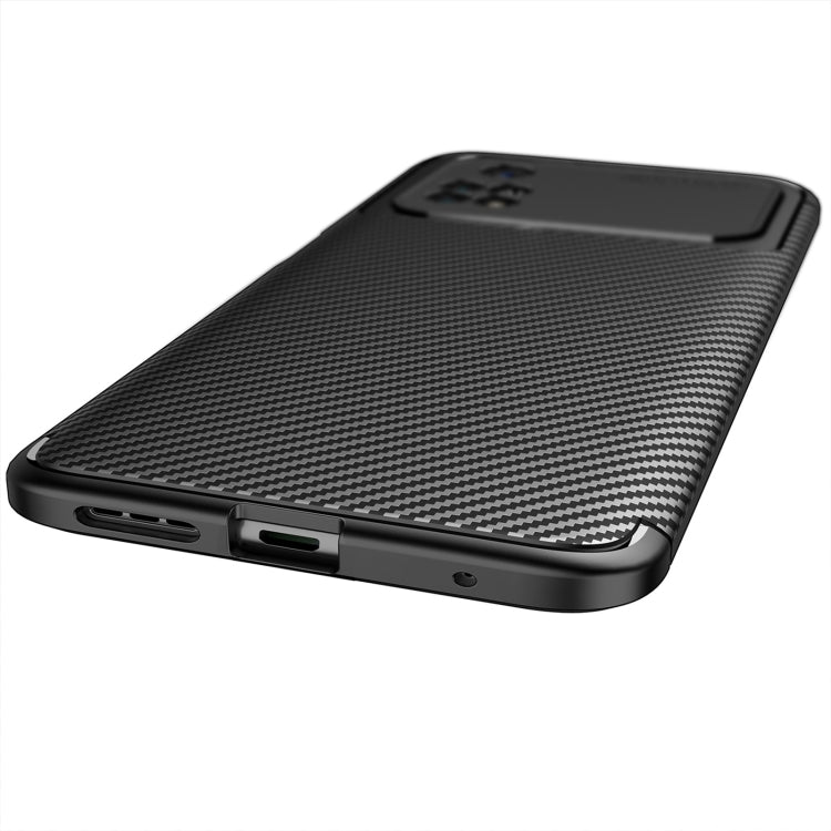 For Xiaomi Poco M4 Pro Carbon Fiber Texture Shockproof TPU Phone Case