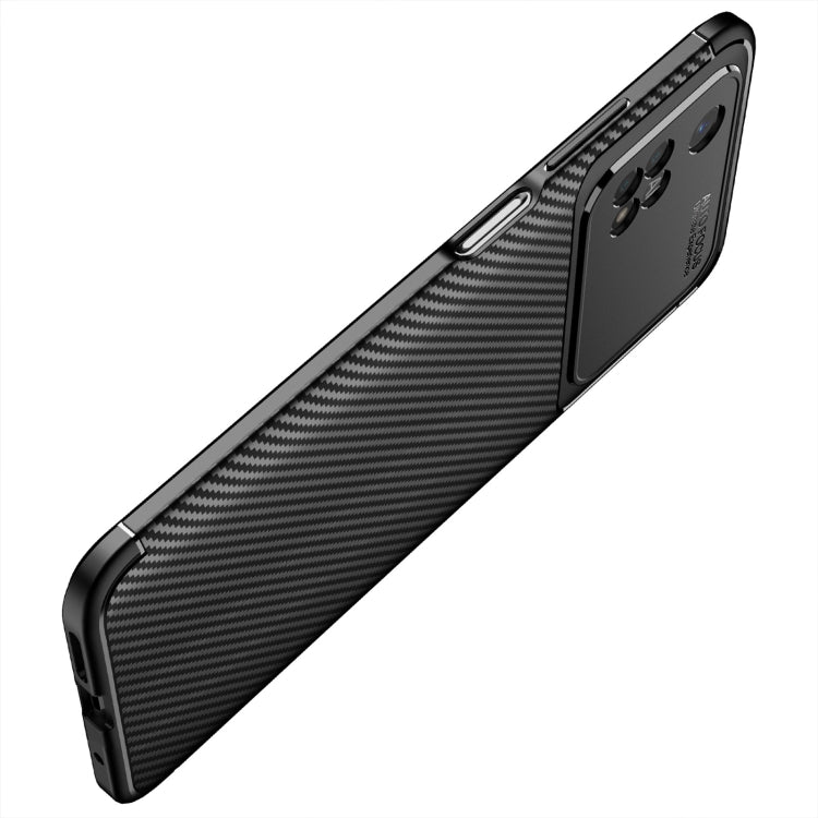 For Xiaomi Poco M4 Pro Carbon Fiber Texture Shockproof TPU Phone Case