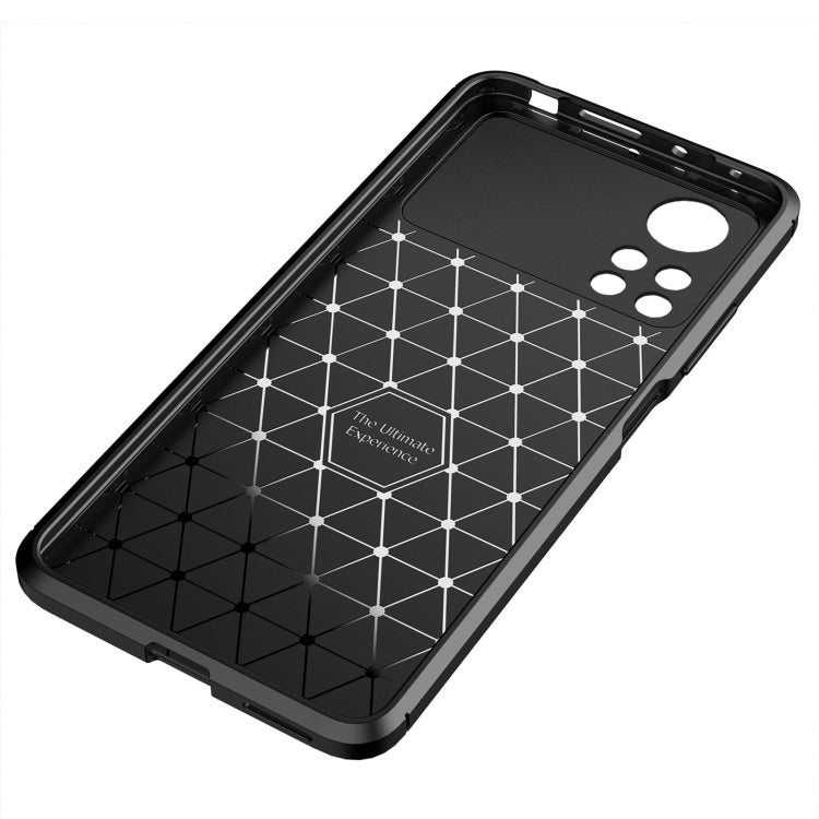 For Xiaomi Poco M4 Pro Fine Hole Version Carbon Fiber Texture Shockproof TPU Phone Case